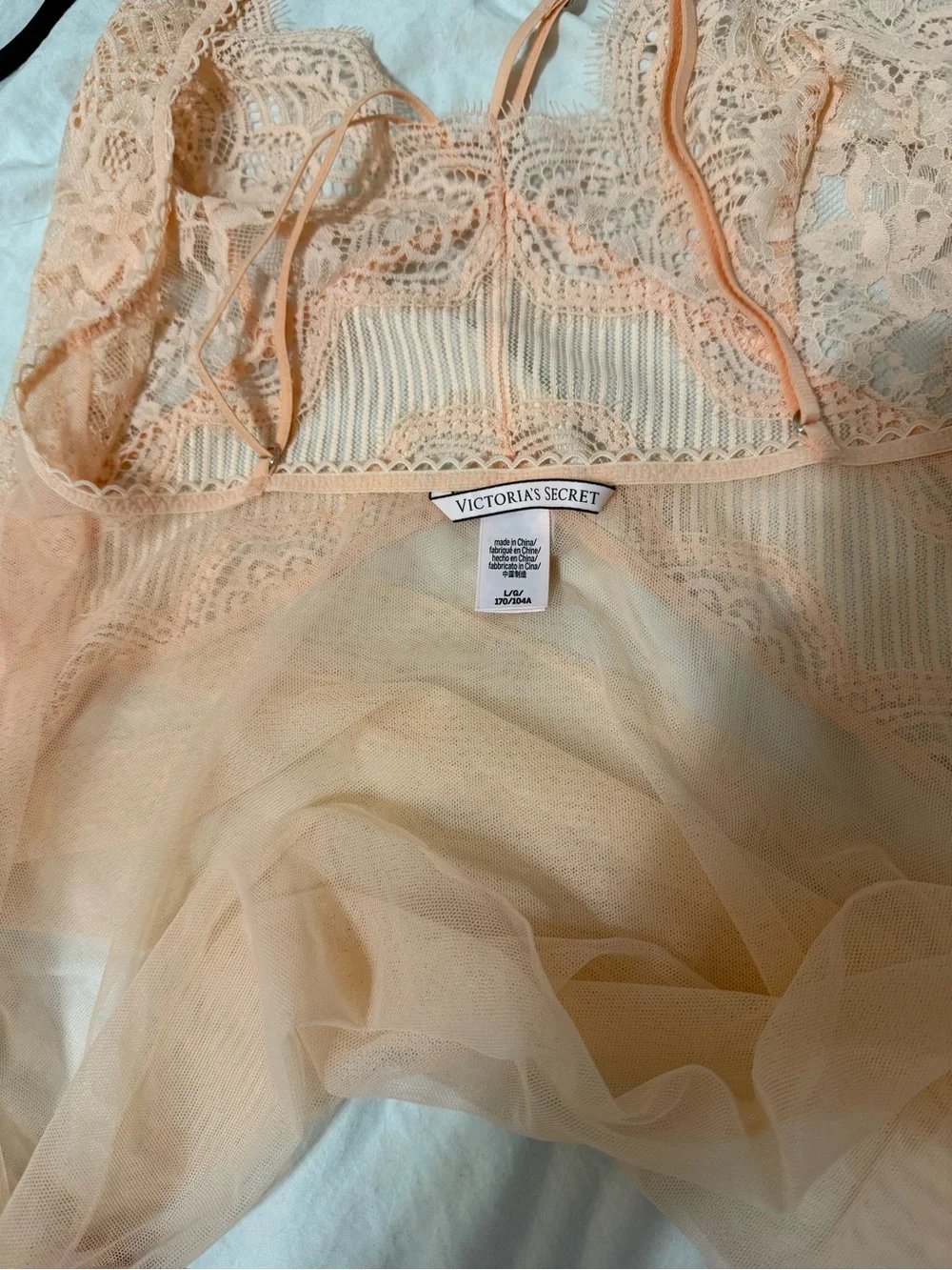 Victoria's Secret Blush Lace Sheer Chemise